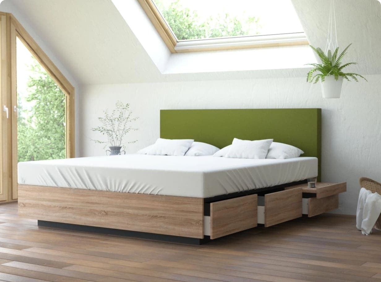 Wasserbett mit Stauraum