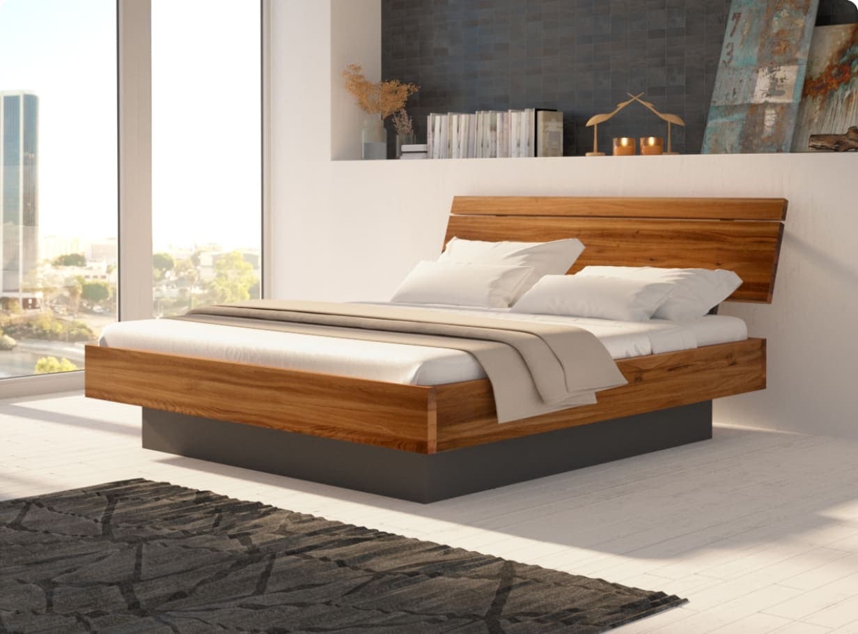 Wasserbett mit Massivholzrahmen